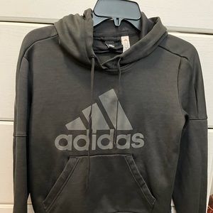 Black Adidas pull over hoodie.